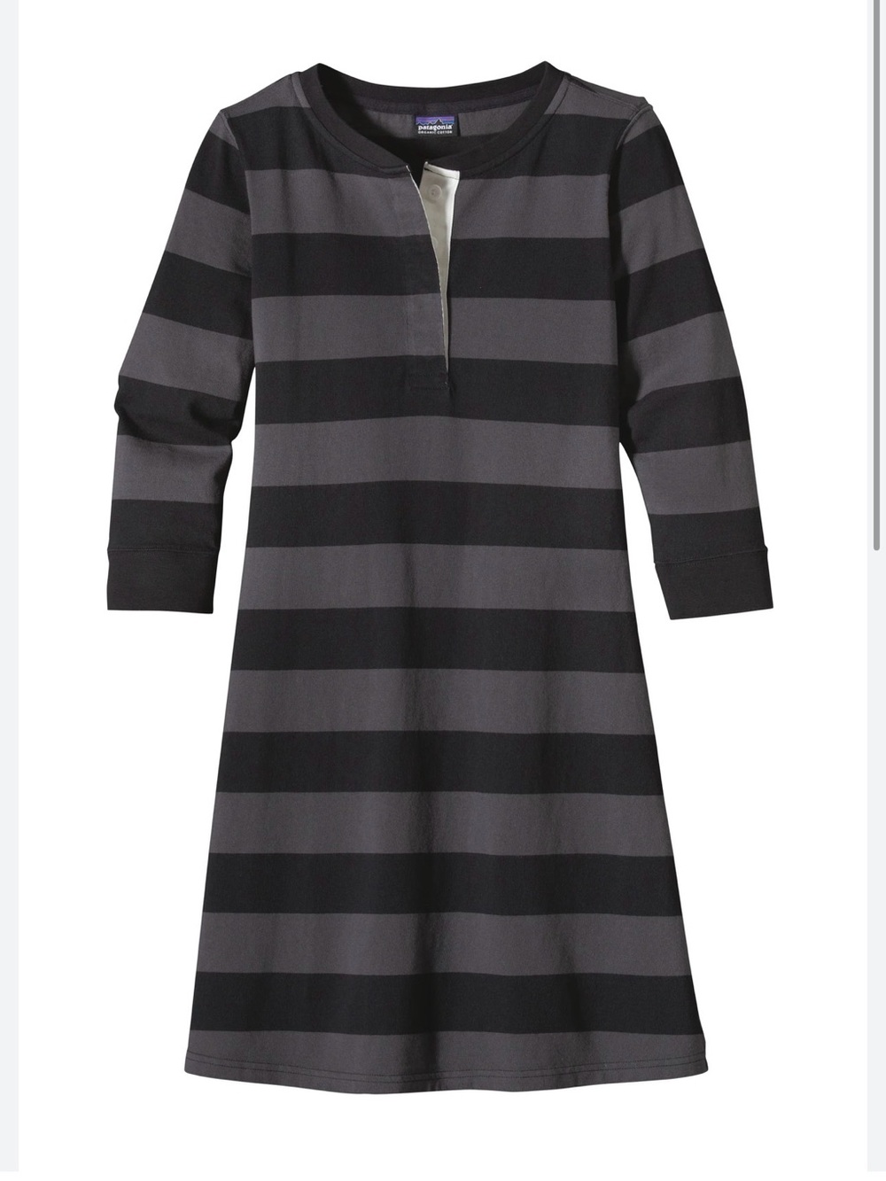 Patagonia women’s 3/4-sleeved sender striped dress size medium